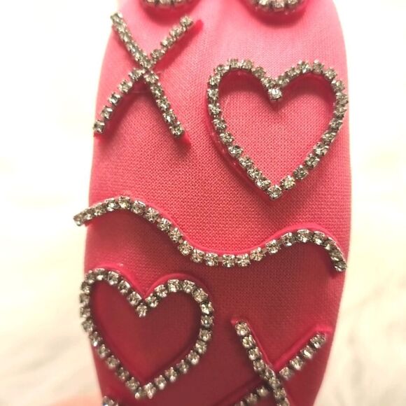 New XOXO BUBBLE GUM PINK LOVE rhinestone headband - Picture 4 of 8